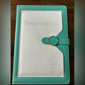 Tiffany & Co. Blue Notebook with Gold Ring Holder
